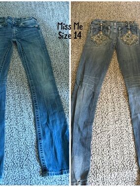 Miss Me Blue Bootcut Jeans with Embellished Back Pockets